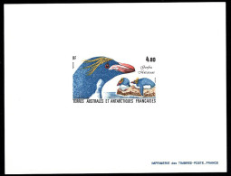 FSAT(1987) Macaroni Penguins. Deluxe Sheet. Scott No 132. Yvert No 124. - Imperforates, Proofs & Errors