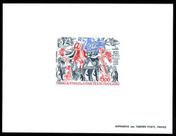 F.S.A.T.(1989) Penguins. Ship. Symbols Of The French Revolution. Deluxe Sheet. Scott No C106, Yvert No PA107. - Imperforates, Proofs & Errors