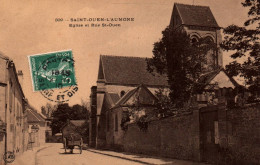 Saint Ouen L'aumone - église Et Rue St Ouen - Attelage - Saint-Ouen-l'Aumône