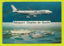 Aéroport De PARIS Charles De Gaulle Roissy N°268 En 1974 Avion Air France VOIR DOS - Luchthaven