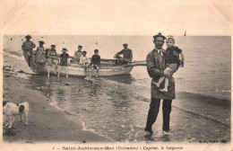 St Aubin Sur Mer - CAPRON , Le Baigneur - Type Personnage Sauveteur En Mer - Saint Aubin