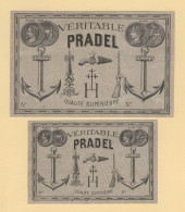 Epreuve Pour Impression Publicitaire - Veritable Pradel - 9.5x6cm Et 8x11.5cm - Werbung