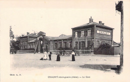 FRANCE - 02 - CHAUNY Avant Guerre - La Gare - Carte Carnet - Carte Postale Ancienne - Versailles (Château)