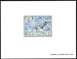 F.S.A.T.(1989) Map Of Apostle Islands. Deluxe Sheet. Scott No C103, Yvert No PA103.  - Imperforates, Proofs & Errors