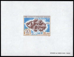F.S.A.T.(1996) Map Of East Island. Bloc Gommé. Scott No C136, Yvert No PA137. - Imperforates, Proofs & Errors