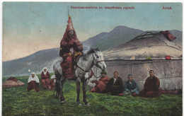 Kyrgyzstan 1909 Bride In Wedding Dress, Typen Types Type, Altai Republic, Horse Horses - Kirgizië