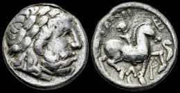 Celtic Lower Danube Uncertain Tribe AR Tetradrachm - Gauloises