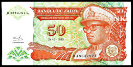 A8 ZAIRE  BILLETS DU MONDE   BANKNOTES  50 MAKUTA  1993 - Zaïre