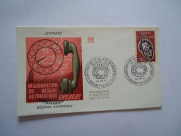 ANDORRA  FRENCH FDC  1967  TELEPHONES - Lettres & Documents