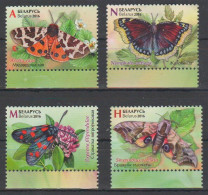 Belarus 2016 MiNr. 1153 - 1156  Weißrußland Insects Butterflies 4v   MNH** 8.5 € - Vlinders