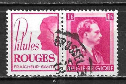 PU158  Leopold III Col Ouvert - Pilules Rouges - Bonne Valeur - Oblit. - LOOK!!!! - Afgestempeld