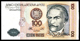 A8  PERU  BILLETS DU MONDE   BANKNOTES  100 INTIS 1987 - Pérou