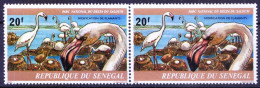 Senegal 1978 MNH Pair, Greater Flamingo, Water Birds, Saloum National Park - Flamingo