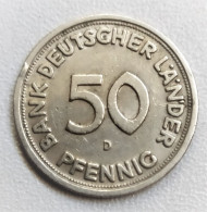 Allemagne. 50 Pfennig 1949 D - 50 Pfennig