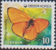 SOUTH KOREA, 2021, MNH, DEFINITIVES, BUTTERFLIES, 1v - Vlinders