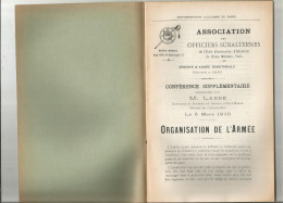 ORGANISATION DE L ARMEE - Other & Unclassified