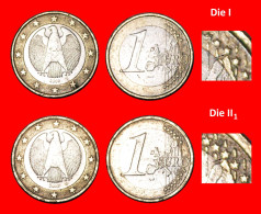 * PHALLIC TYPE 2002-2006: GERMANY  1 EURO 2002D TWO VARIETIES! · LOW START! · NO RESERVE!!! - Errors And Oddities