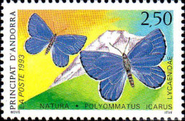 Andorre (F) Poste N** Yv:432/433 Natura Papillons (Thème) - Vlinders