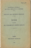 SECRÉTARIAT GÉNÉRAL DES POSTES, TÉLÉGRAPHES ET TÉLÉPHONES 1941 - Service Des Chèques Postaux - Buchhaltung/Verwaltung