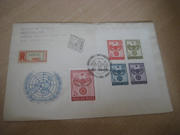 BUDAPEST 1965 To Montreal Canada Int. Coop. Yv 1743 + Bloc 54 Registered FDC Cancel Cover HUNGARY - Storia Postale