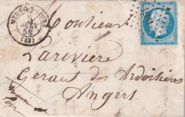 France Marcophilie - Département Du Loiret - N°14 Obl PC 1981 & T.15 Meung S Loire 1858 - 1849-1876: Classic Period