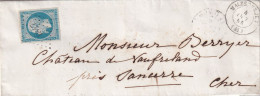 France Marcophilie - Département Du Loiret - N°14 Obl PC 1847 & T.15 Malesherbes 1855 - 1849-1876: Klassieke Periode