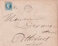 France Marcophilie - Département Du Loiret - N°29 Obl GC 2179 & T.15 Malesherbes 1858 - 1849-1876: Klassieke Periode