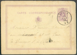 E.P. Carte 5 Cent. Lilas Obl. Dc LANDEN 15 Août 1873 Vers Brasseur (BIERE) à Louvain.  COBA 15x2 = 30 Euros.   TB - 2119 - Postcards 1871-1909