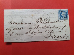 Lettre Avec Texte Du Havre Pour Paris En 1859, Ambulant Au Dos - Réf 667 - 1849-1876: Classic Period