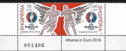 2016  Albanien  Mi. 3520-1**MNH  Fußball-Europameisterschaft, Frankreich. - Albanien
