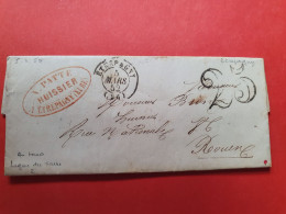 Cachet à Date De Etrepagny Sur Lettre Avec Texte Pour Rouen En 1852 - Réf 679 - 1849-1876: Classic Period