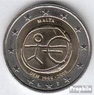 Malta 2009 Stgl./unzirkuliert Stgl./unzirkuliert 2009 2 EURO E.M.U. - 10 Jahre Währungs - Malta