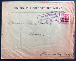 Belgique, Divers Occupation (WW1) Sur Enveloppe De Mons 5.3.1915 + Censure - (B1652) - Autres & Non Classés