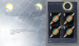 GRANDE BRETAGNE / ENVELOPPE FDC BF N° 7 ECLIPSE TOTALE DE 1999 - 1991-2000 Em. Décimales