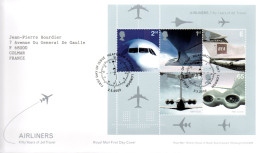 GRANDE BRETAGNE / CONCORDE / ENVELOPPE FDC BF N°16 AIRLINERS - 2001-10 Ediciones Decimales