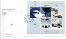 GRANDE BRETAGNE / CONCORDE / ENVELOPPE FDC BF N°16 AIRLINERS - 2001-2010 Decimal Issues