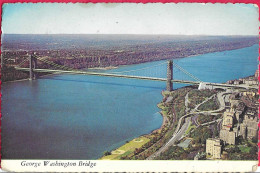 U.S.A. - NEW YORK CITY - GEORGE WASHINGTON BRIDGE - FORMATO PICCOLO - VIAGGIATA 1976 VIA AEREA - Ponti E Gallerie