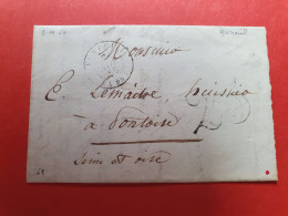 Cachet à Date De Auneuil Sur Lettre Avec Texte De La Neuville Par Auneuil Pour Pontoise En 1850 - Réf 696 - 1849-1876: Classic Period