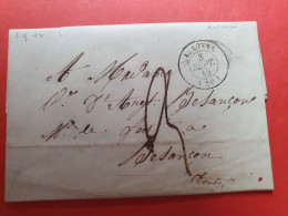 Cachet à Date De Auxonne Sur Lettre Avec Texte Pour Besançon En 1842 - Réf 697 - 1801-1848: Precursors XIX