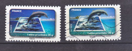 France  403 Autoadhésifs Variétés Bleu Noir Et Bleu Oblitéré Used - Oblitérés