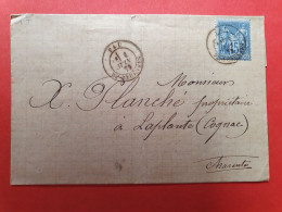 Lettre Sans Texte De Pau Pour Laplante - Cognac En 1877 - Réf 709 - 1877-1920: Période Semi Moderne