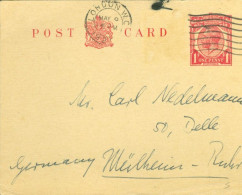 GRANDE BRETAGNE / Post Card De 1 Penny De Londres àdestination De L'allemagne 1929 - Entiers Postaux