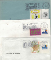 LOT 282 DE 3 LETTRES DIFFERENTES TIMBRES PERSONNALISES - Briefe U. Dokumente