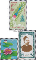 Ägypten 1372,1376,1378 (kompl.Ausg.) Postfrisch 1981 Luftverteidigung, Seerose, Revoluti - Unused Stamps