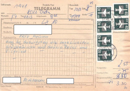 DDR - TELEGRAMM 1988 Mi #2752, 2483 / ZB135 - Other & Unclassified