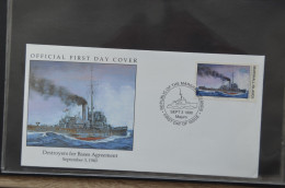BLANK MARSHALL ISLANDS 1990 FDC DESTROYERS FOR BASES AGREEMENT SHIPS - Islas Marshall