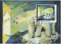 Greenland Maximum Card Mi 551 Polar Bear (Ursus Maritimus) - Contemporary Art IV - 2010 - Cartas Máxima