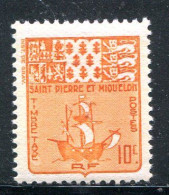 SAINT PIERRE ET MIQUELON- Taxe Y&T N°67- Neuf Sans Charnière ** - Portomarken