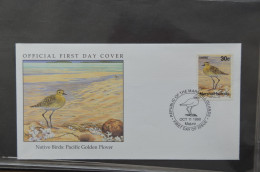 BLANK MARSHALL ISLANDS 1990 FDC NATIVE BIRDS PACIFIC GOLDEN PLOVER - Islas Marshall