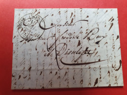 Cachet à Date De Crest Avec Fleurons Sur Lettre Avec Texte Pour Dieulefit En 1838 - Réf 743 - 1801-1848: Voorlopers XIX